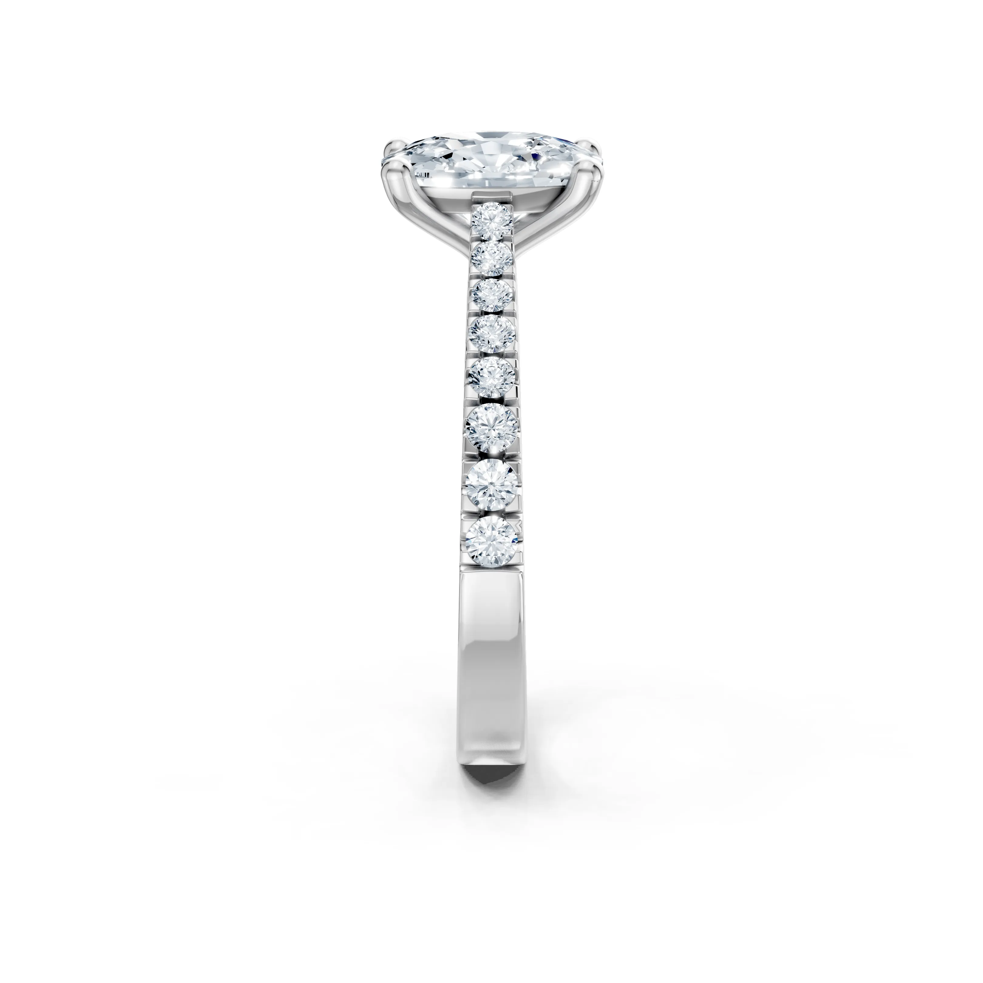 aurelia cushion pave solitaire ring - gallery - 4