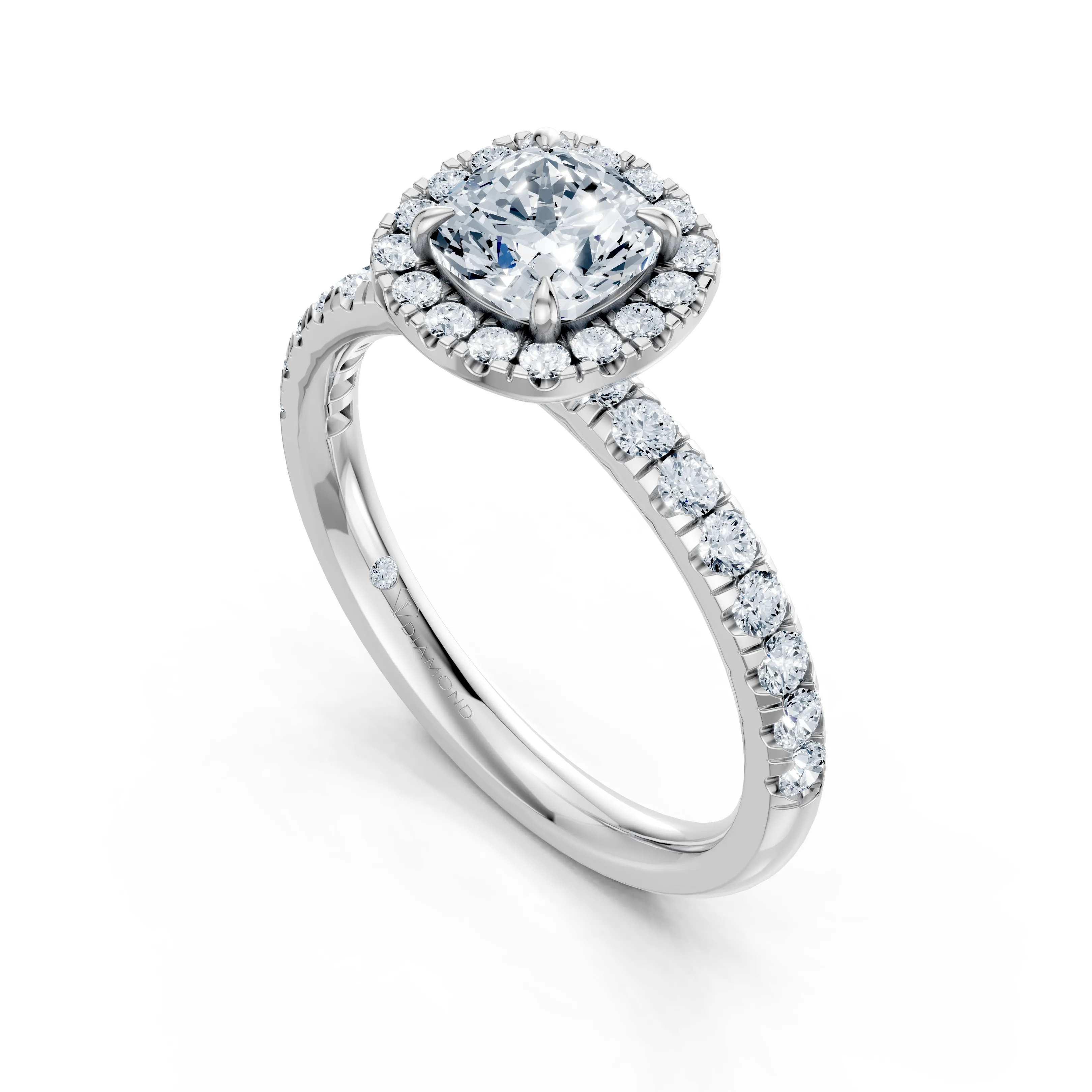 elysia cushion halo engagement ring - gallery - 5