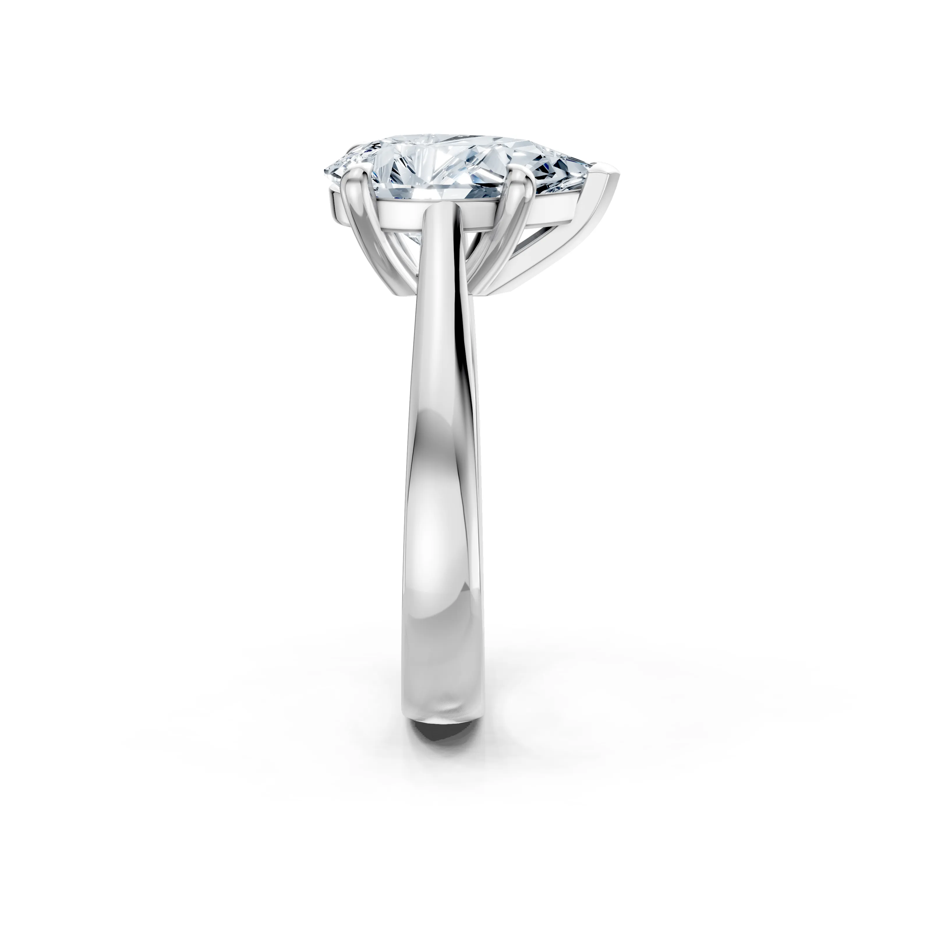 lyris pear solitaire ring - gallery - 4