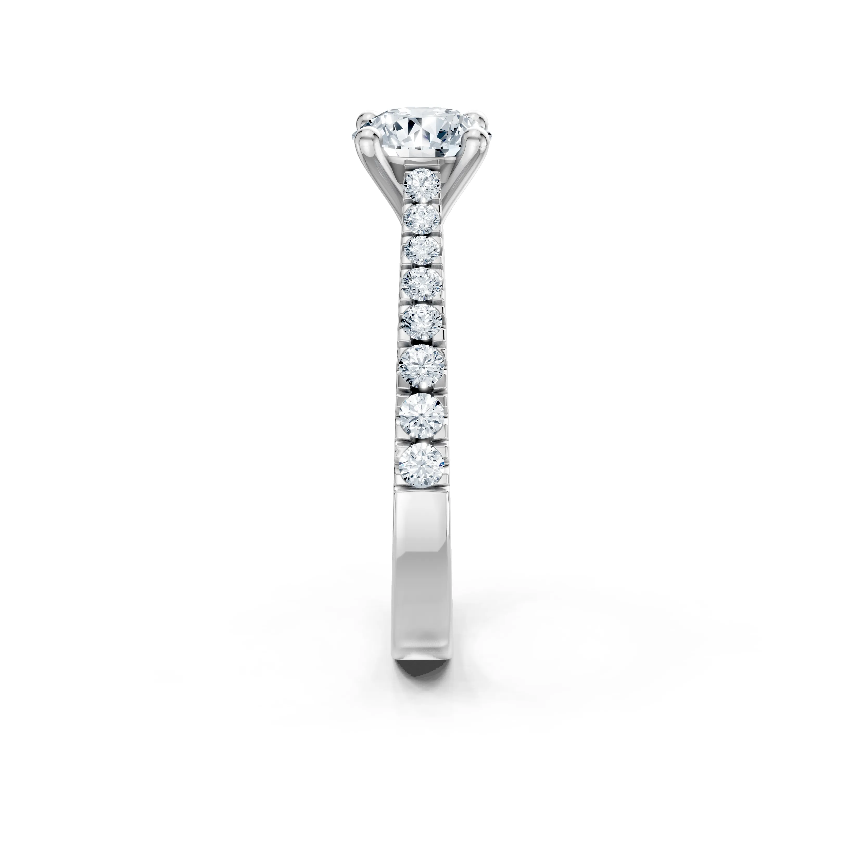 celeste round pave solitaire - gallery - 4