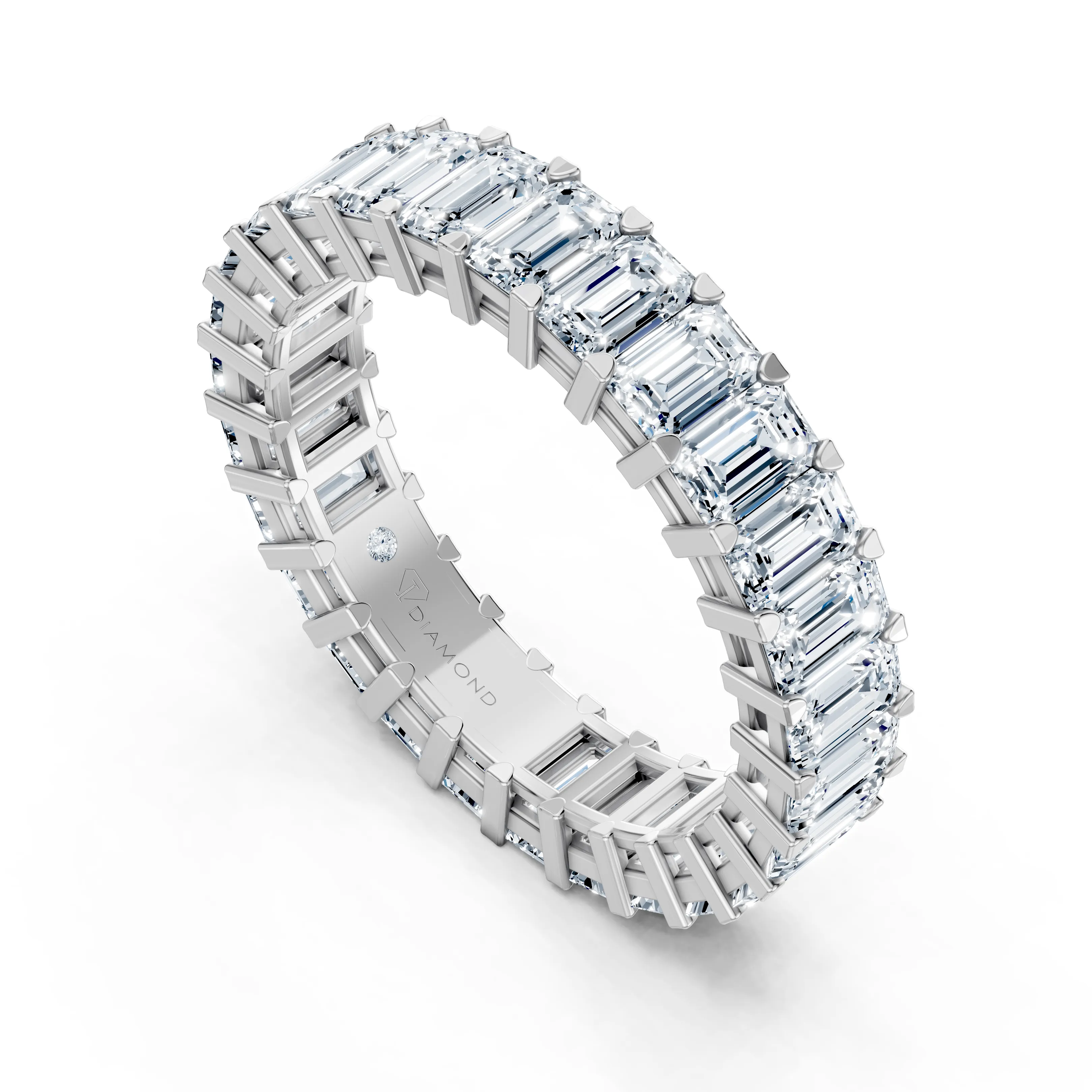 mirage emerald eternity band - gallery - 5