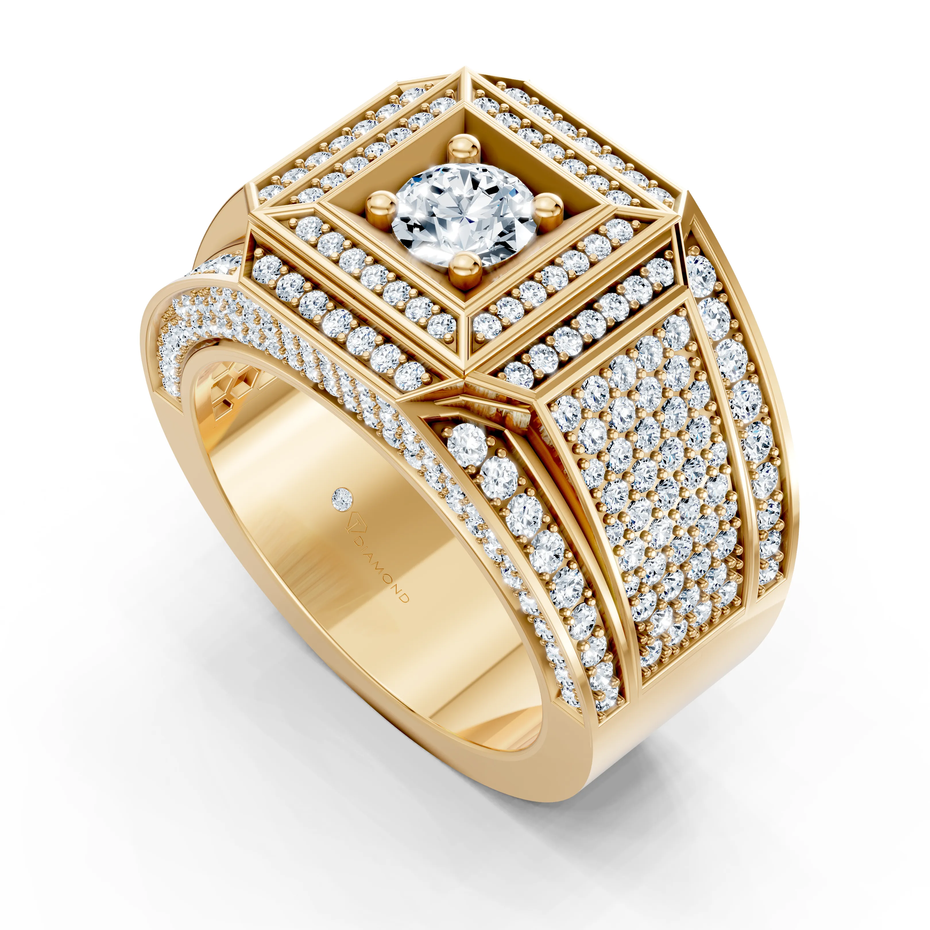 quadrum pave ring - gallery - 6