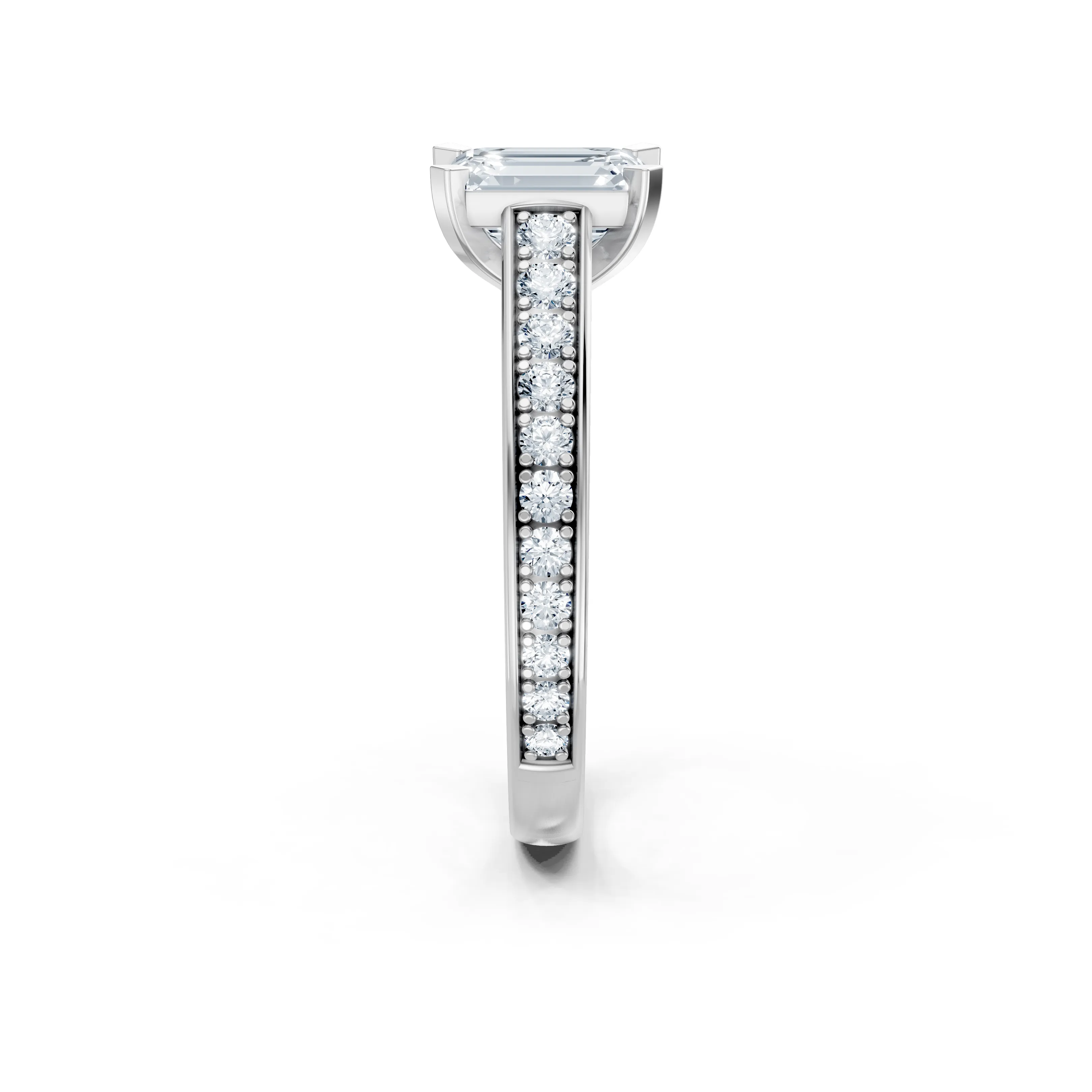 radiant quatre pave solitaire - gallery - 4