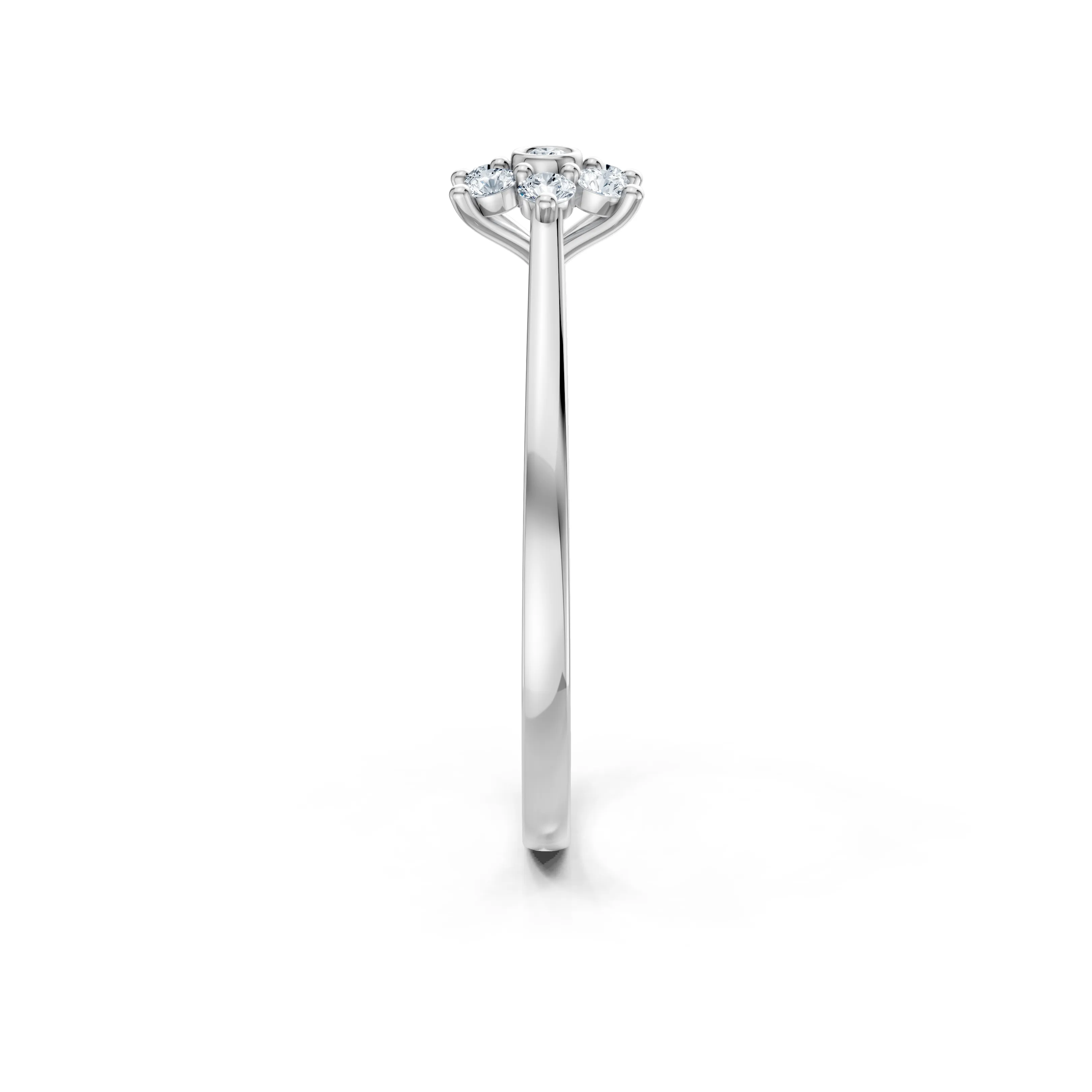 bezel center six petal blossom ring - gallery - 4