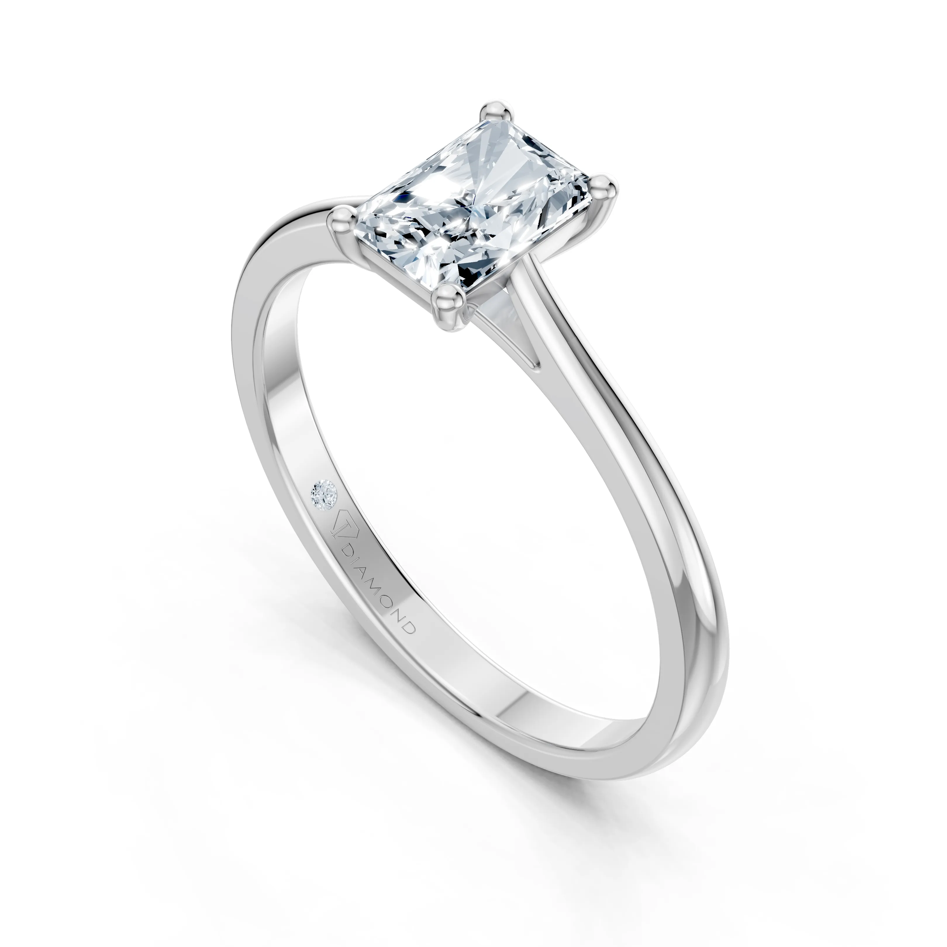 serenity radiant solitaire ring - gallery - 5