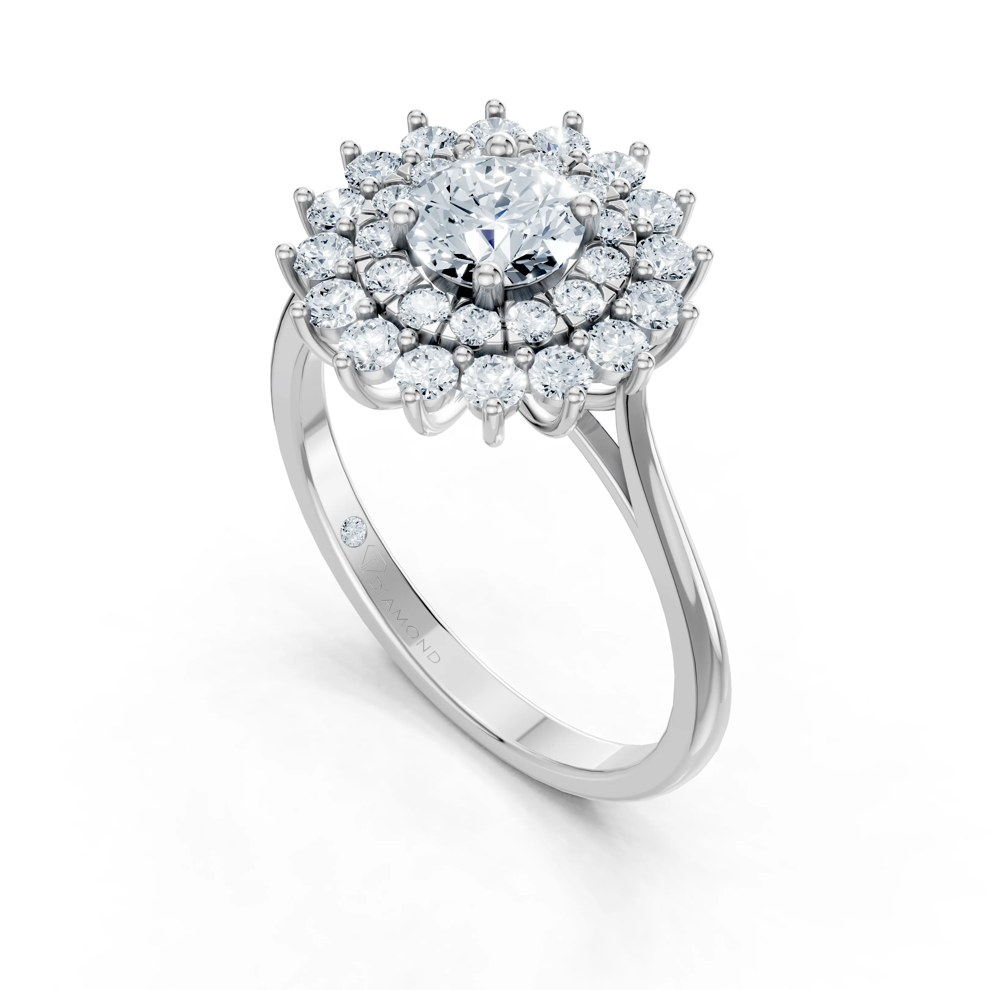 radiant bloom halo ring - gallery - 4