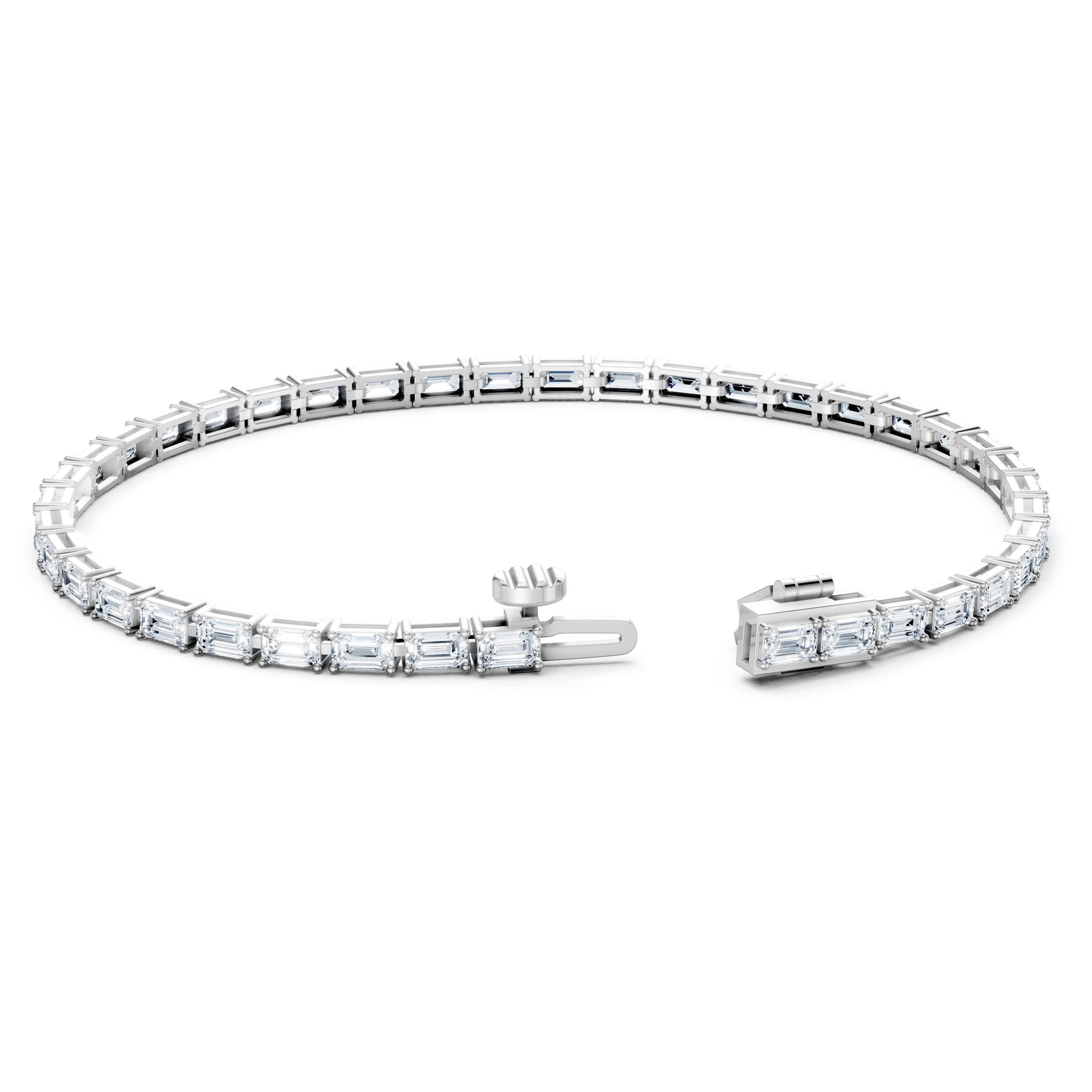 9 carat emerald mirage tennis bracelet - gallery - 5