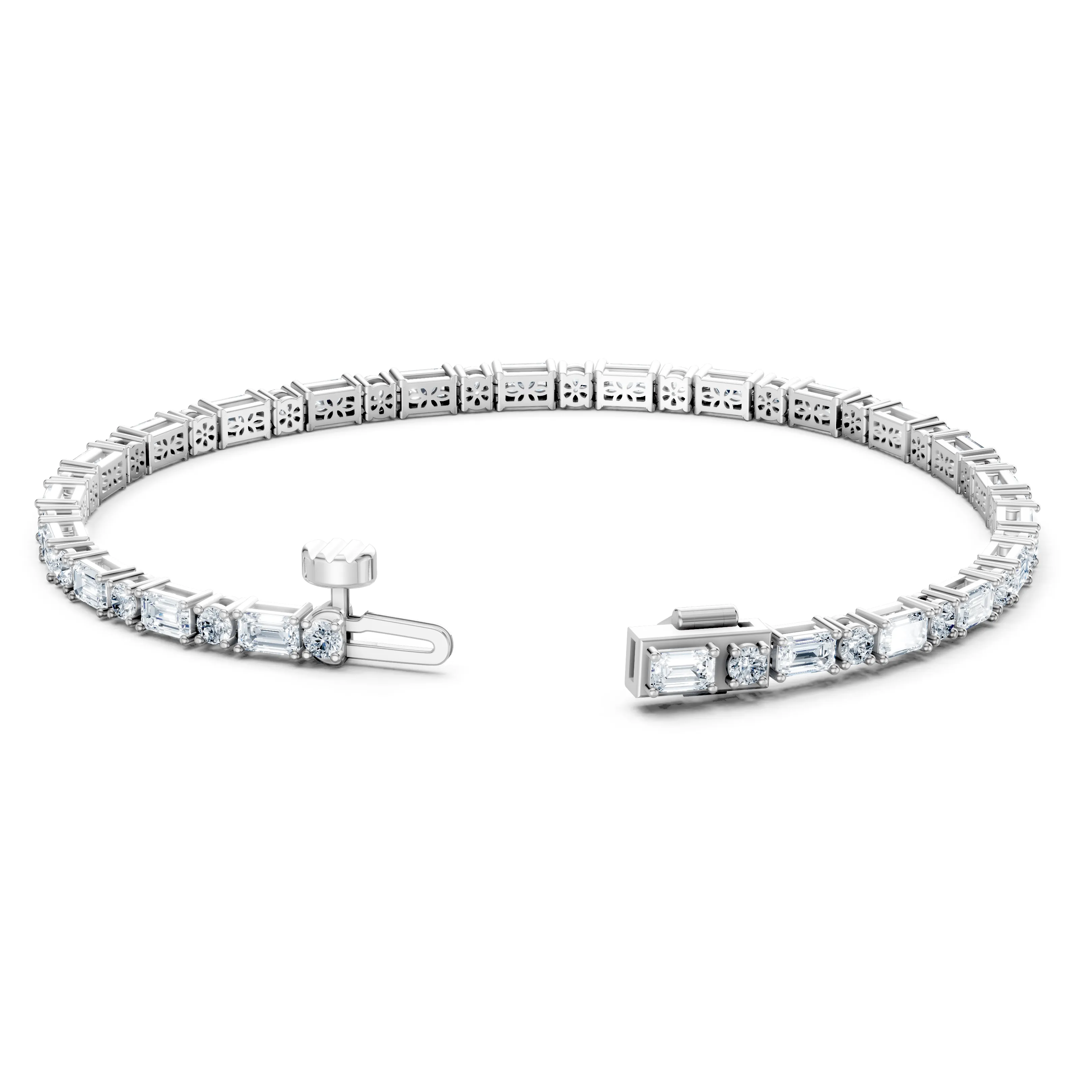 5 carat symphony of cuts tennis bracelet - gallery - 4