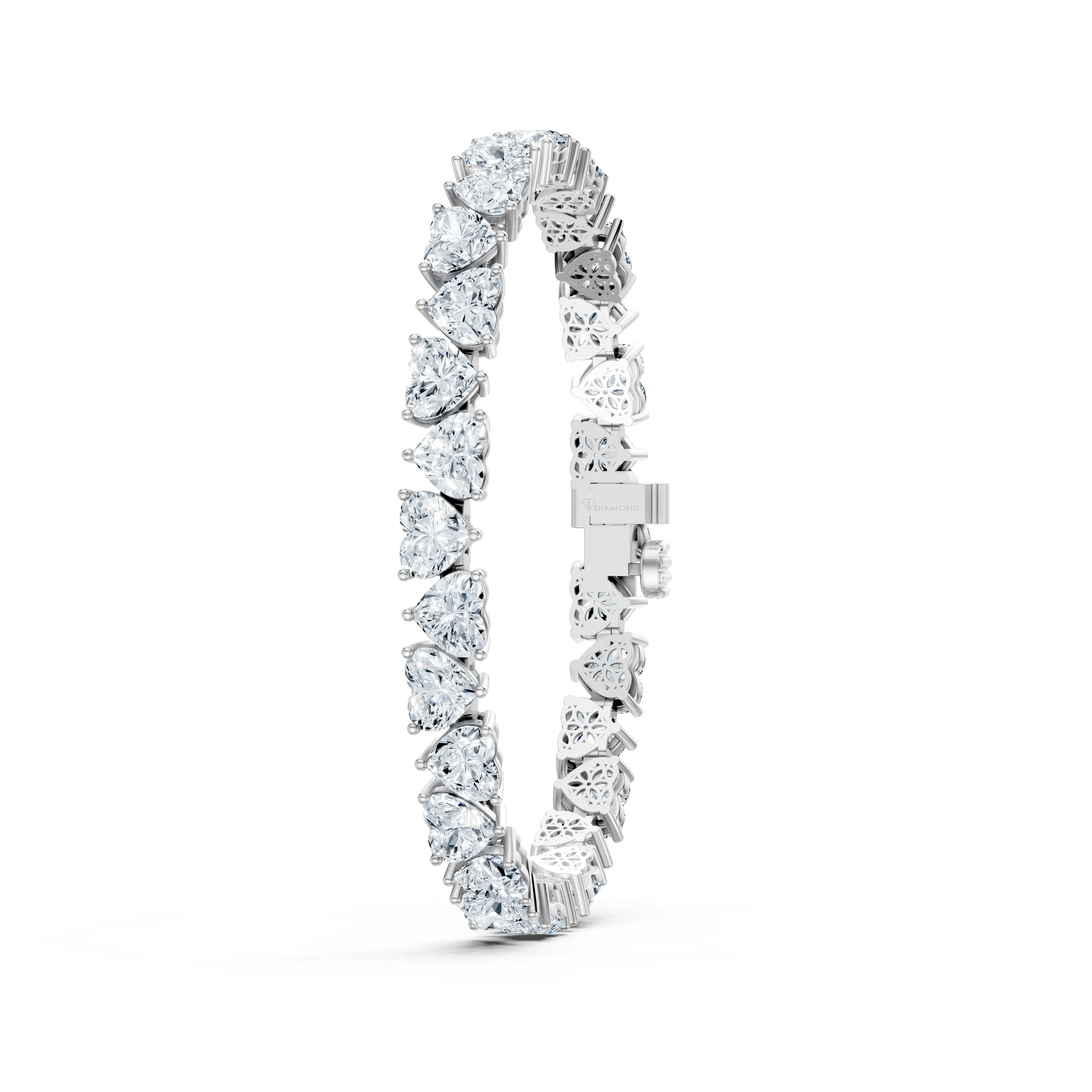16 carat hearts tennis bracelet - gallery - 6