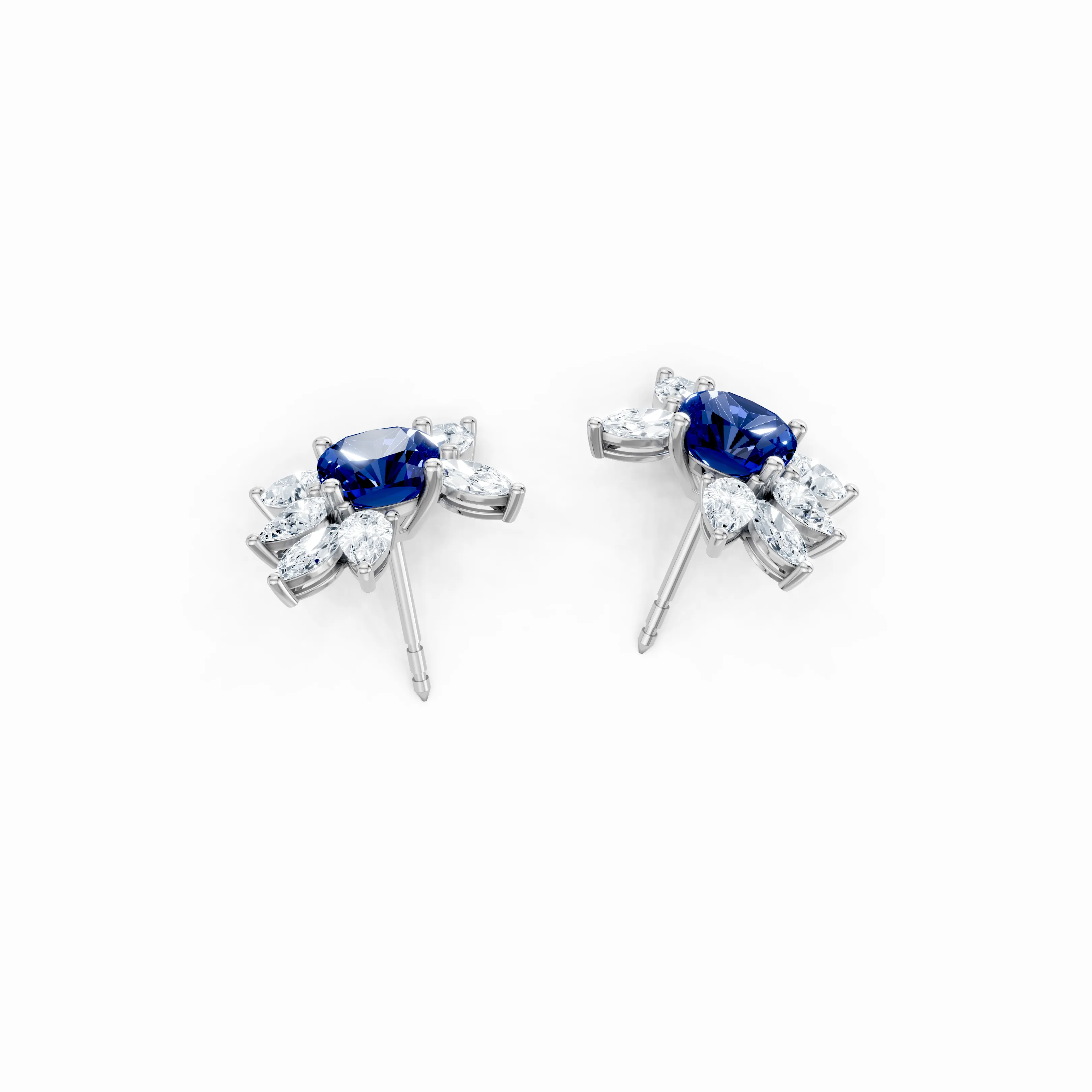 midnight petal cluster earrings - gallery - 5