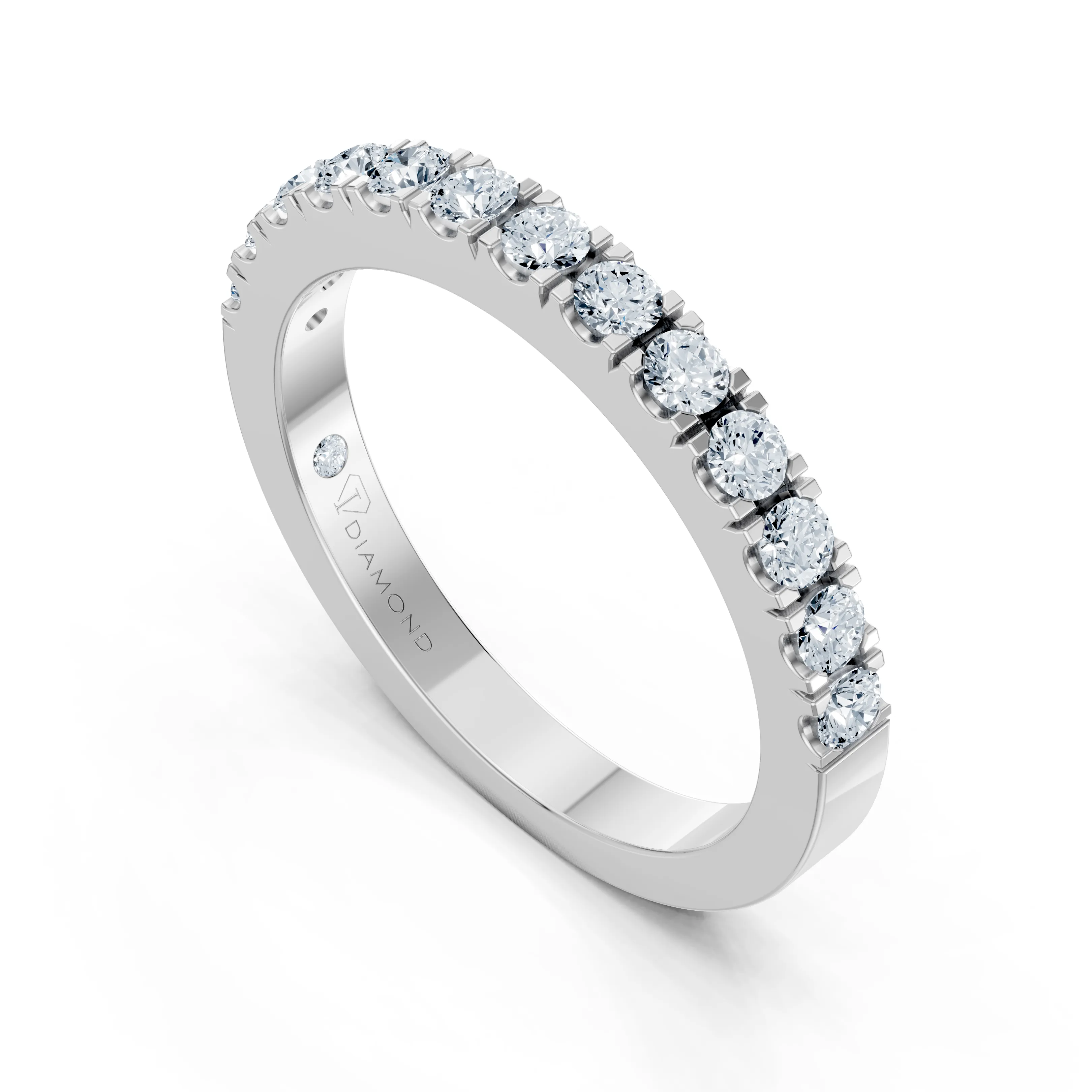 lustrare half eternity diamond band - gallery - 6