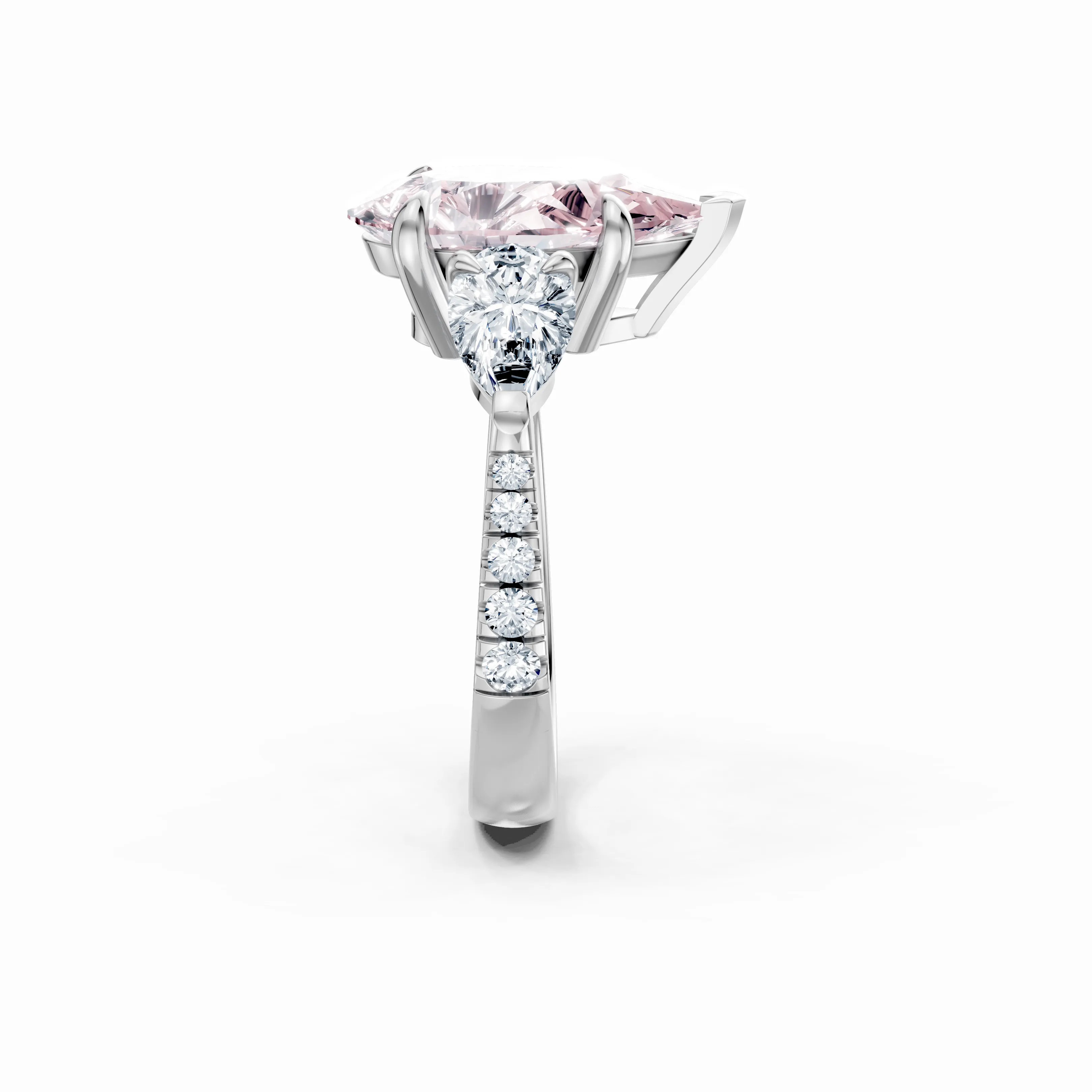 celeste rose trio pear ring - gallery - 3