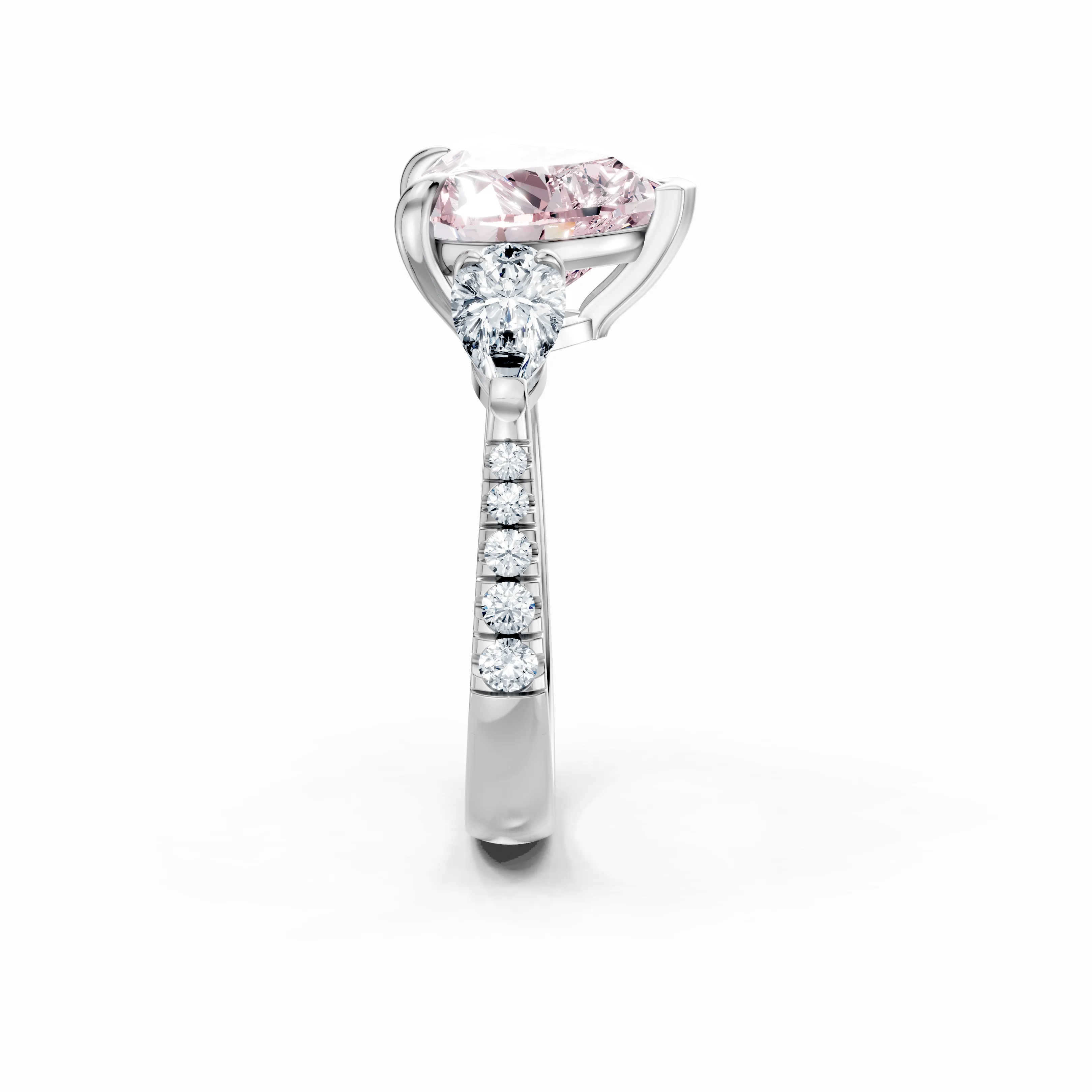 amoura rose heart trio ring - gallery - 3