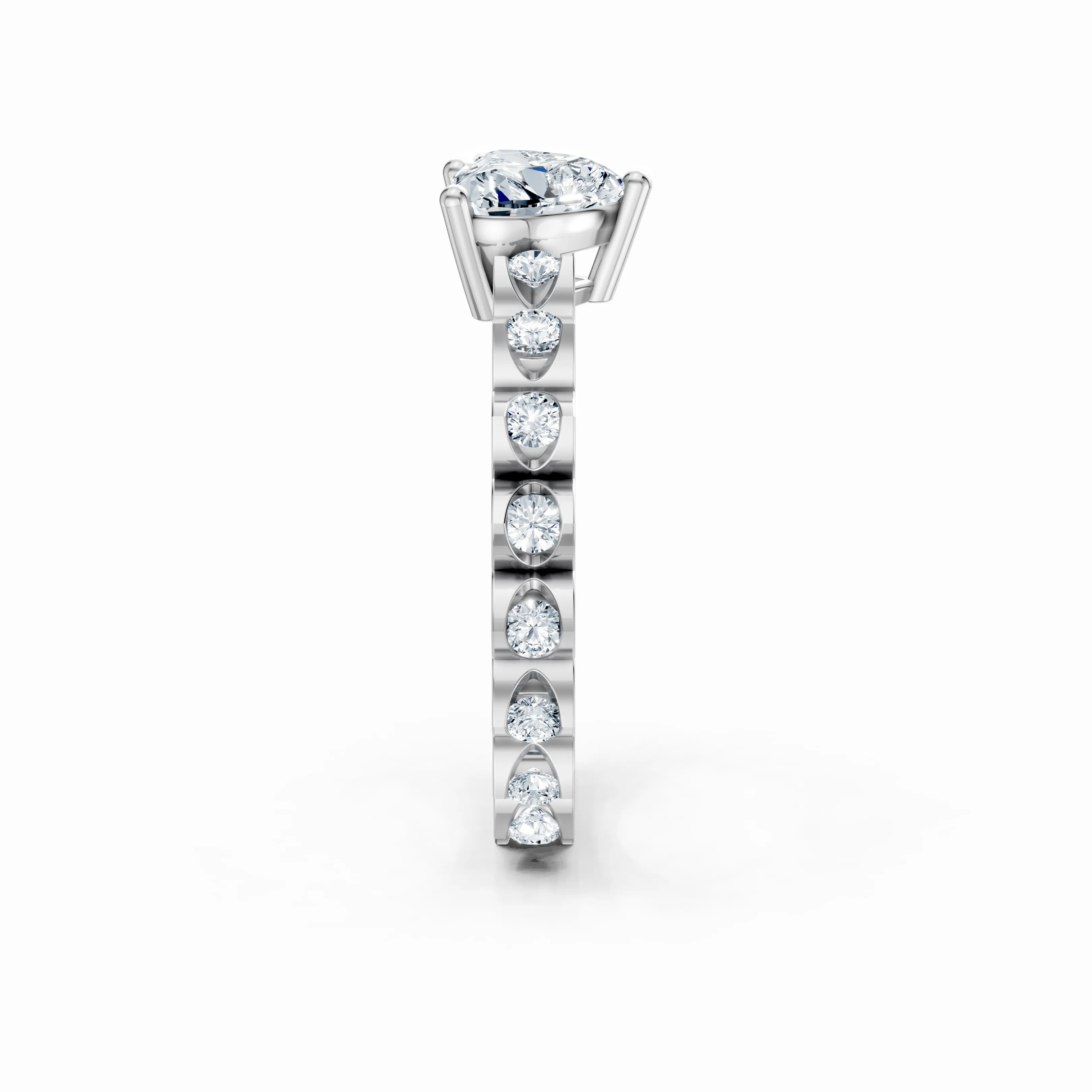 amoria heart diamond band ring - gallery - 4
