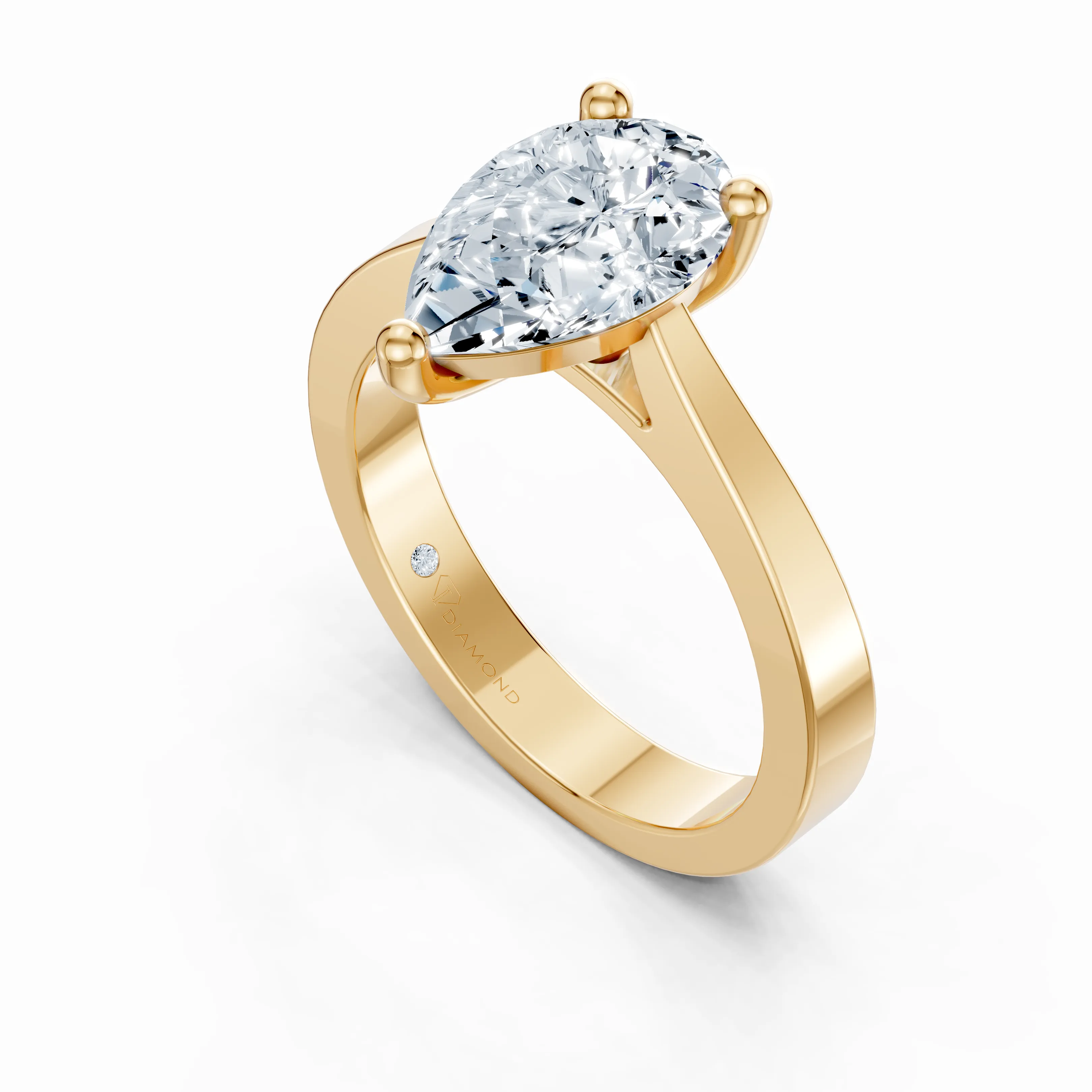 aurelia pear solitaire ring - gallery - 6