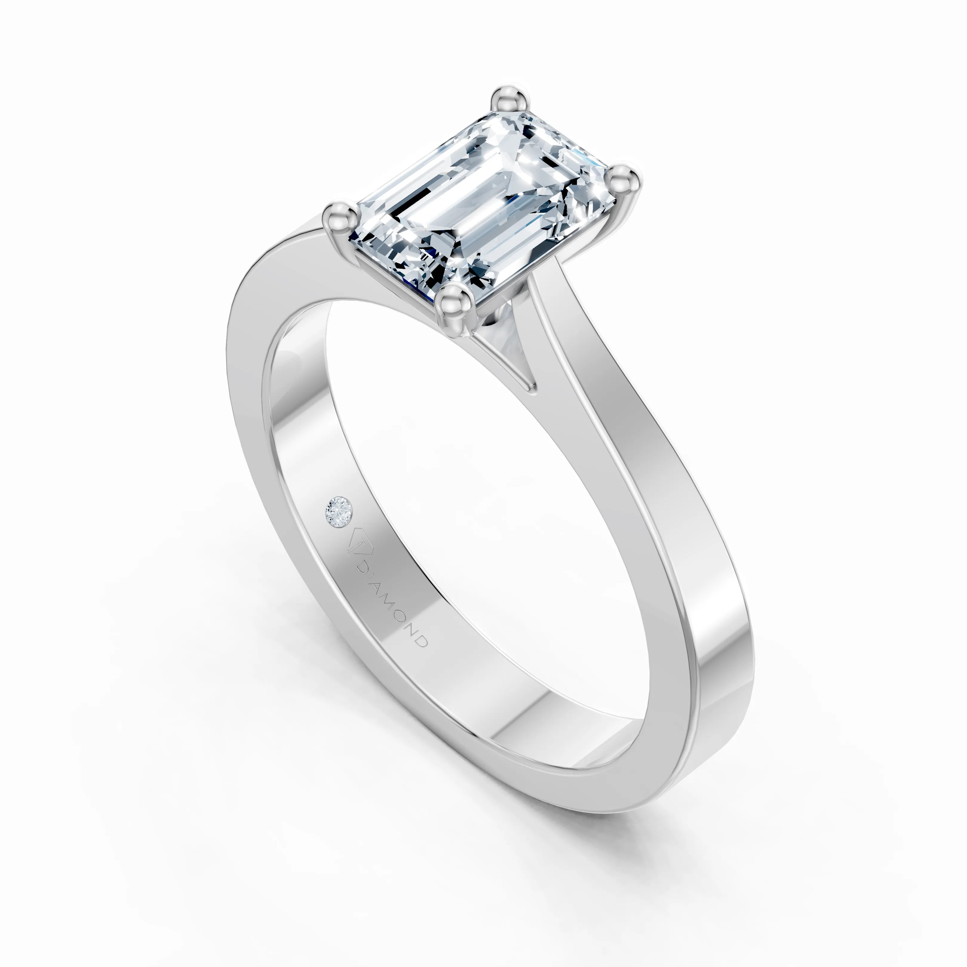 seren emerald solitaire ring - gallery - 4