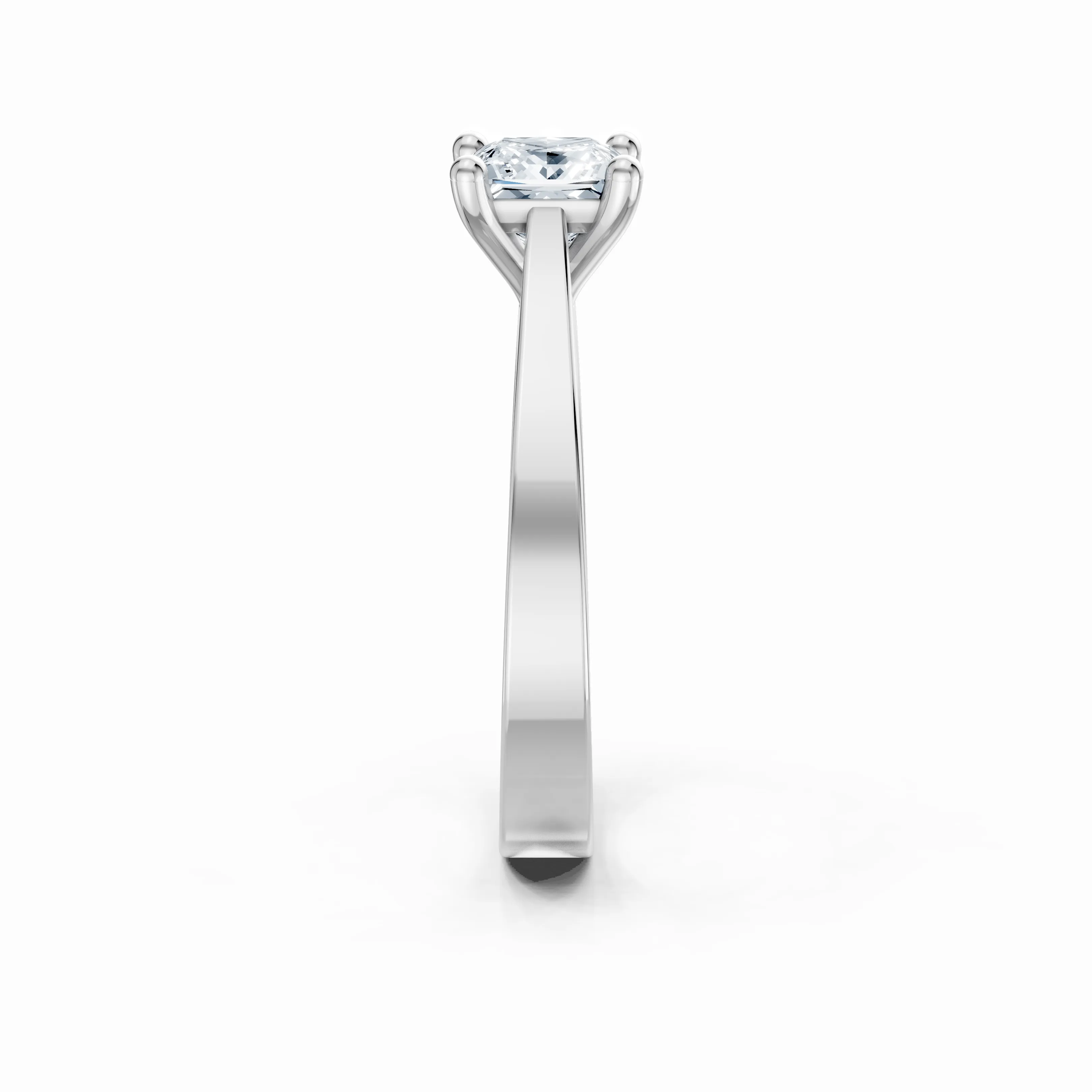 aria princess solitaire ring - gallery - 3