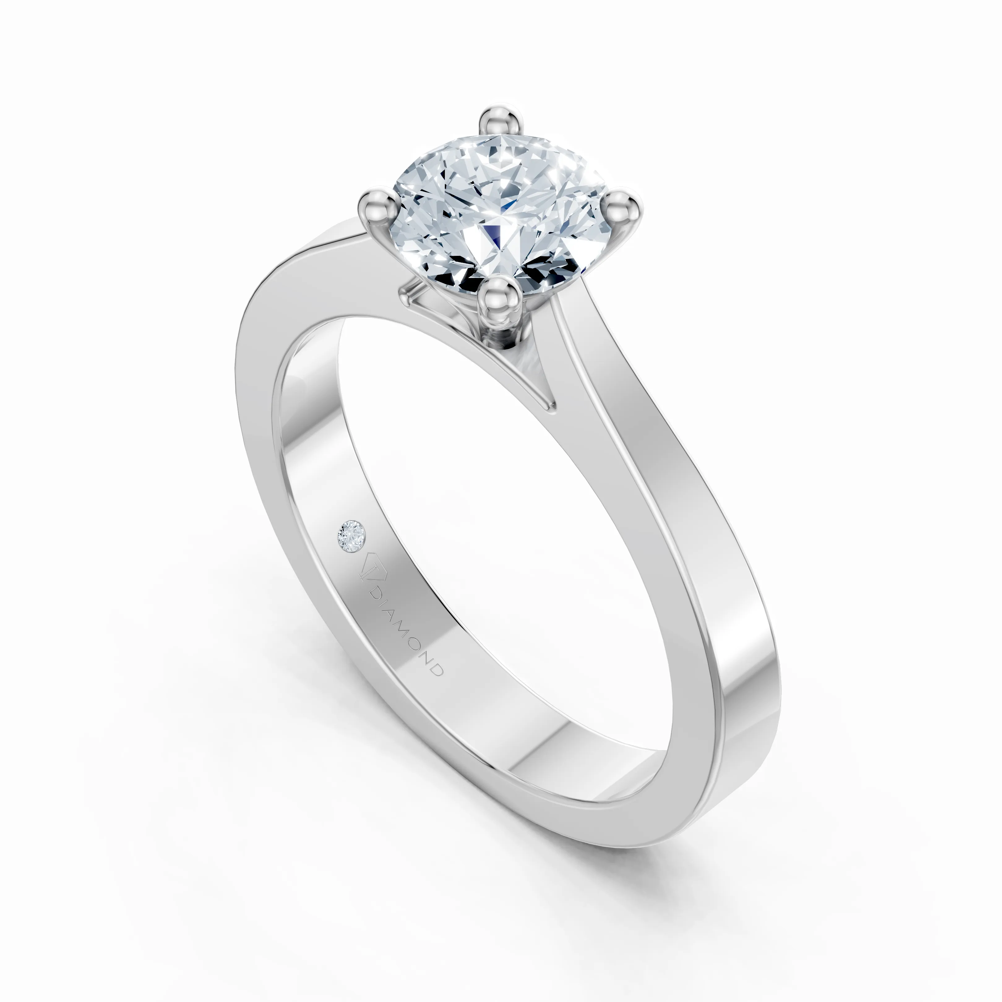 luna round solitaire ring 1 - gallery - 4